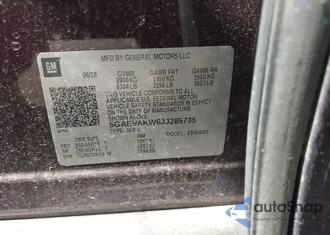 2018 Buick Enclave Essence z USA, uszkodzony, nr VIN 5GAEVAKW6JJ285735